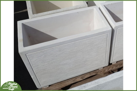 Vaso Bianco Olga Rigato 60x30